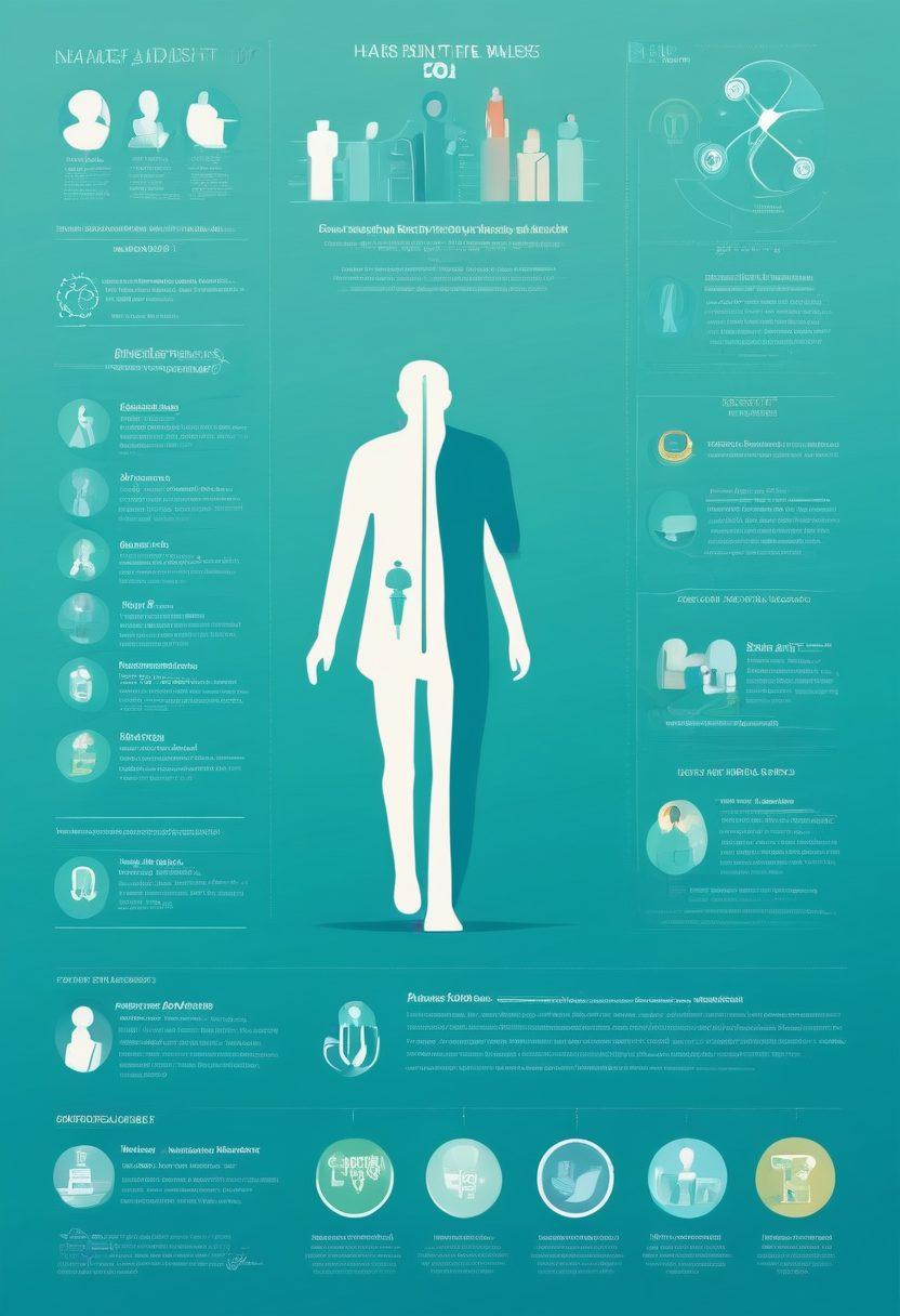 A visually engaging infographic depicting diverse diagnostic testing options, including blood tests, imageries like MRIs, and genetic screenings. Illustrate people of different ages and backgrounds consulting with healthcare professionals, surrounded by symbols of health insurance policies. Use a calming color palette to evoke trust and reliability, with clear labels and icons. vector art. vibrant colors.